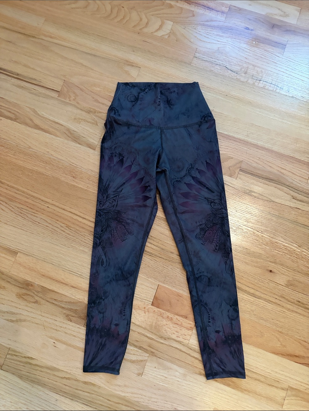 Evolution and Creation Women's Dark Plum and Charcoal Leggings